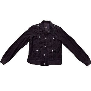 AG Adriano Goldschmied Women's Corduroy Jacket Brown‎ Size L Button Up